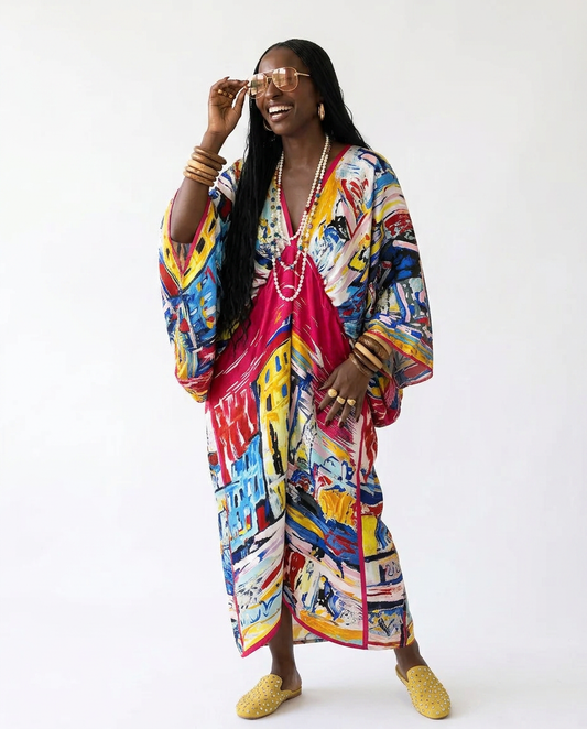 Lively Printed Bohemian Maxi Dress