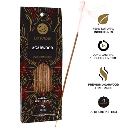 Agarwood Incense Sticks (70 Pack)