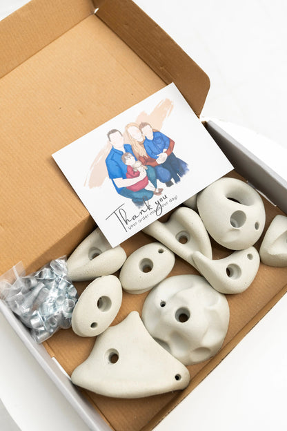 Premium Rock Climbing Holds (Moon Rocks) - Everett & Avery Co. - Indoor Climbing Wall - Rock Climbing Holds for Kids