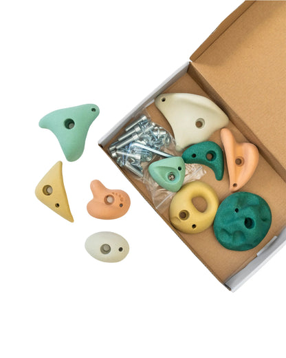 Premium Rock Climbing Holds (Moon Rocks) - Everett & Avery Co. - Indoor Climbing Wall - Rock Climbing Holds for Kids