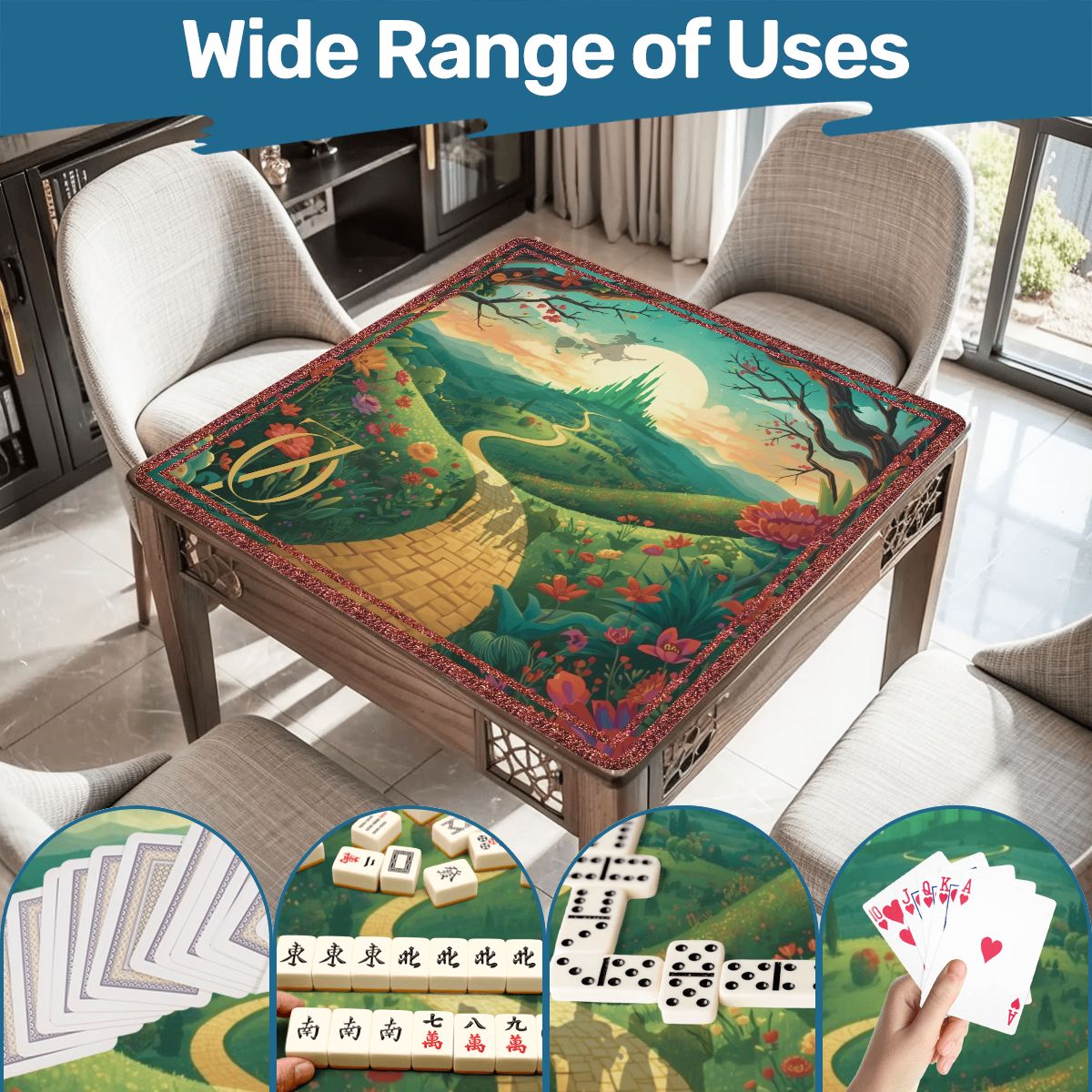 Wizard Of Oz Mahjong Mat Whimsical Land Of