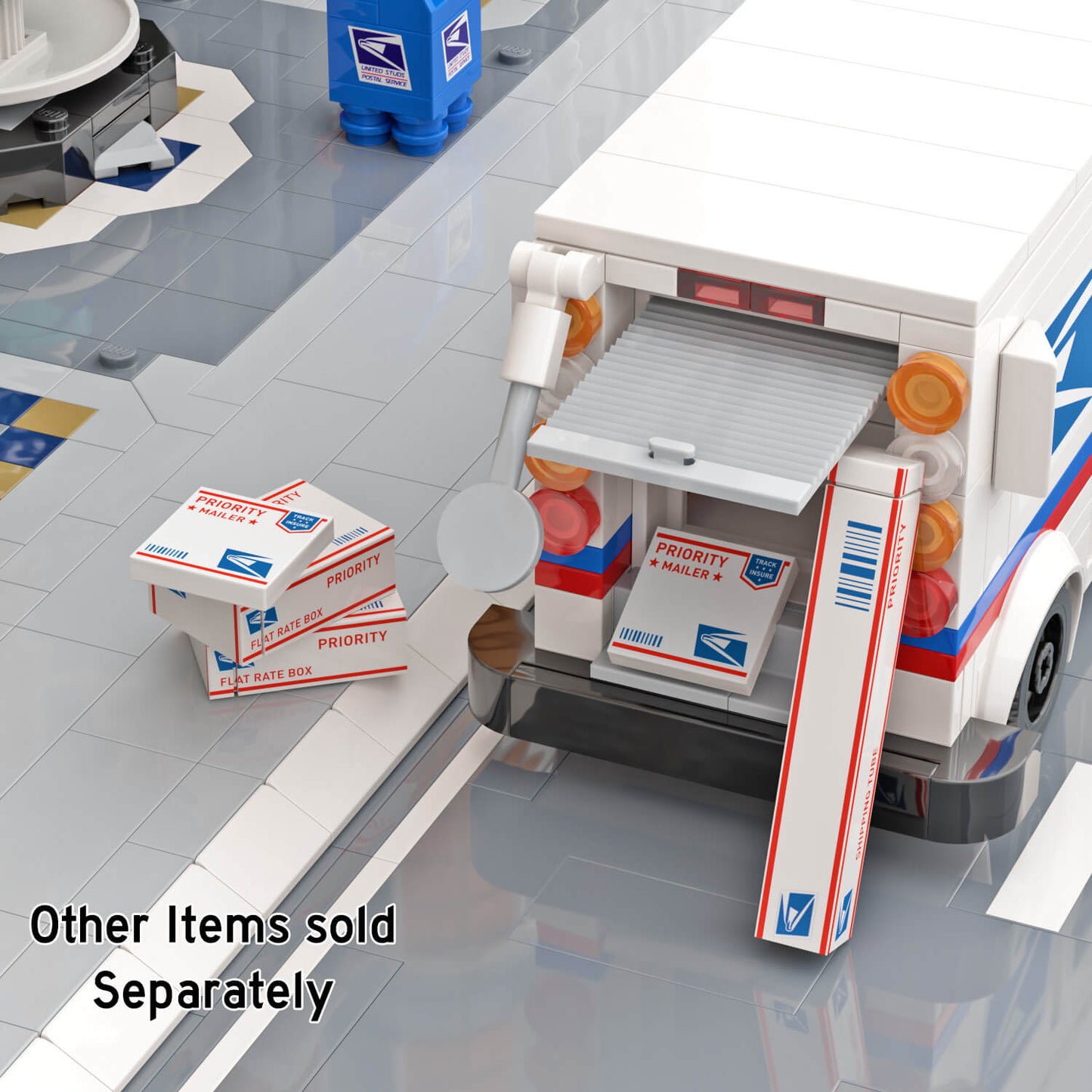 United Studs Postal Service Mail Delivery Truck - Custom Set - Made Using LEGO® Parts