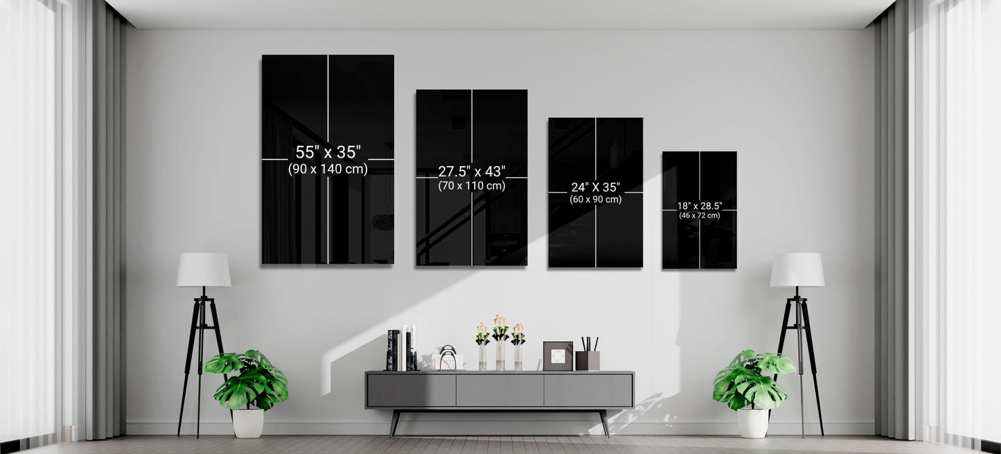 Colorful Space Glass Wall Art