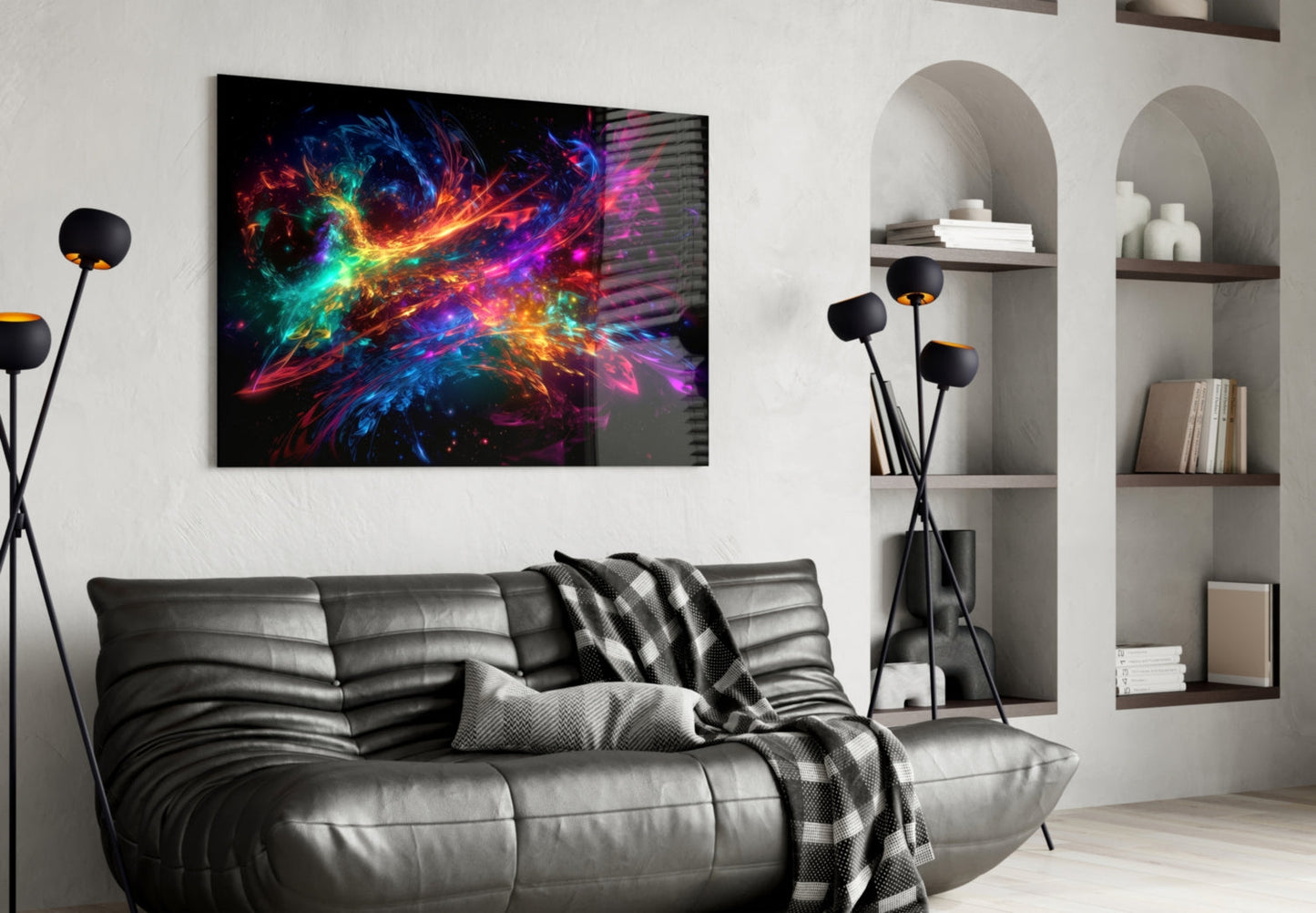Colors of Space Glass Wall Art || Designer Collection
